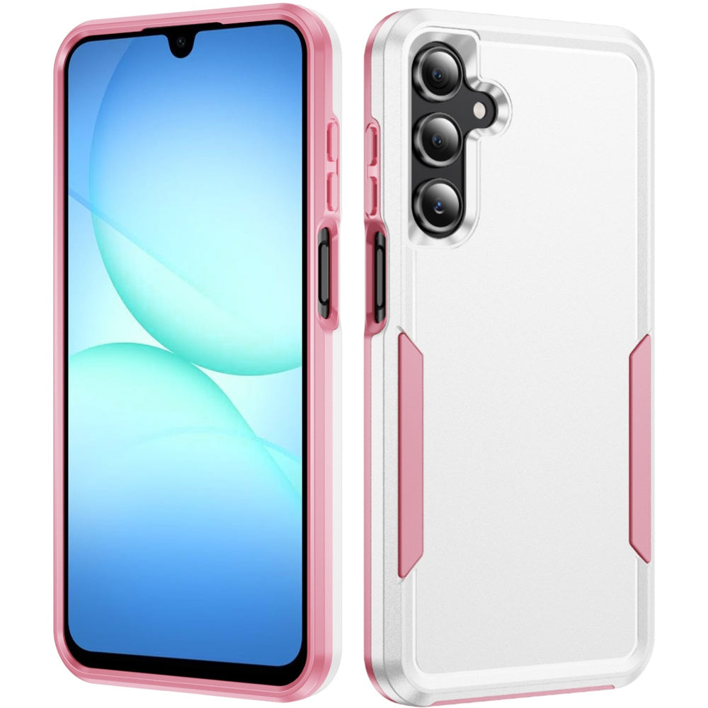 White and Pink  Tough Hybrid Case For Samsung A17 5G