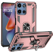 For Motorola Moto G 5G 2025 Ring Magnetic Kickstand Hybrid Case Cover - Rose Gold