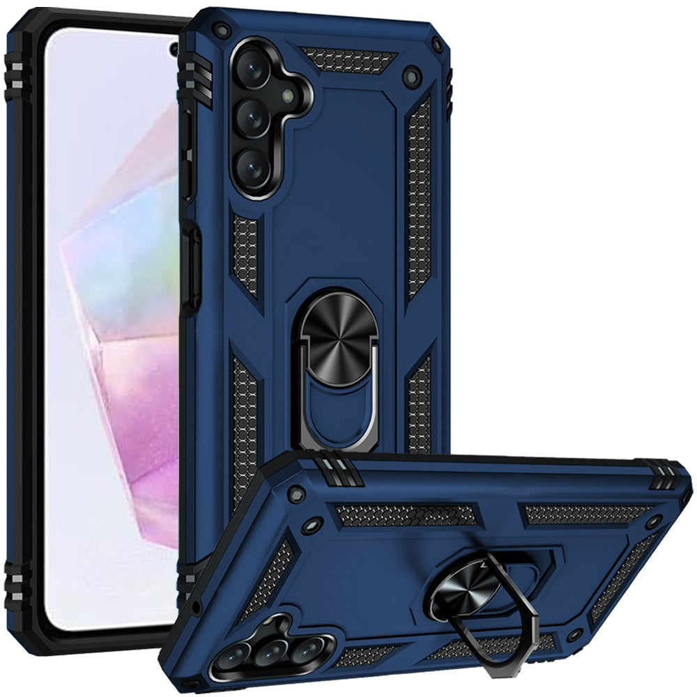 Blue Ring Kickstand Case For Samsung Galaxy A36 / A56