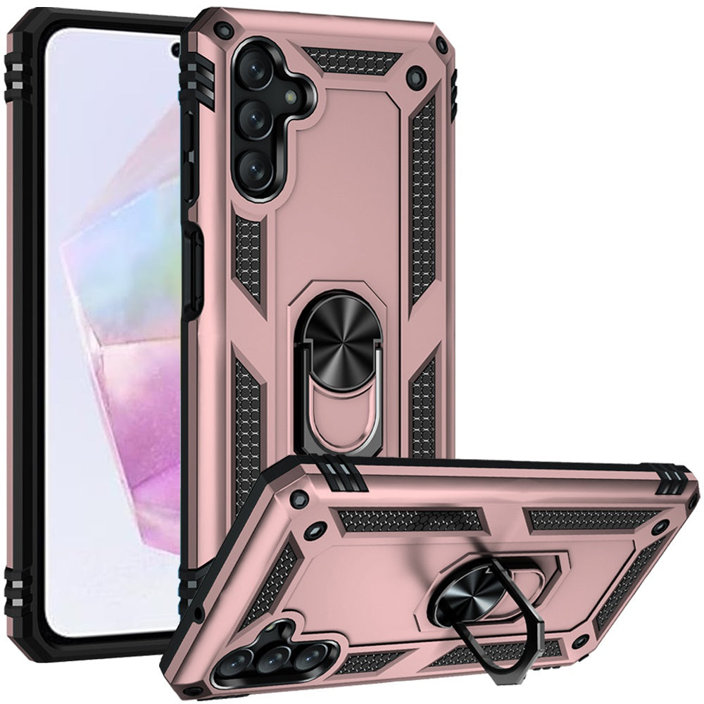 Rose Gold Ring Kickstand Case For Samsung Galaxy A36 / A56
