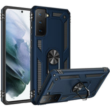 Blue Ring Kickstand Case For Samsung Galaxy S21 Plus