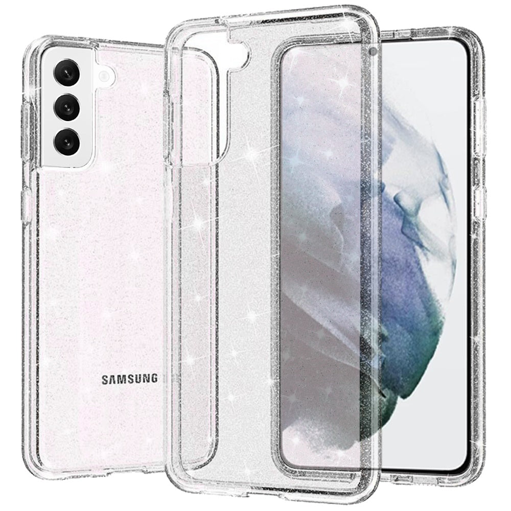 Clear Glitter TPU Bumper For Samsung Galaxy S21 Plus