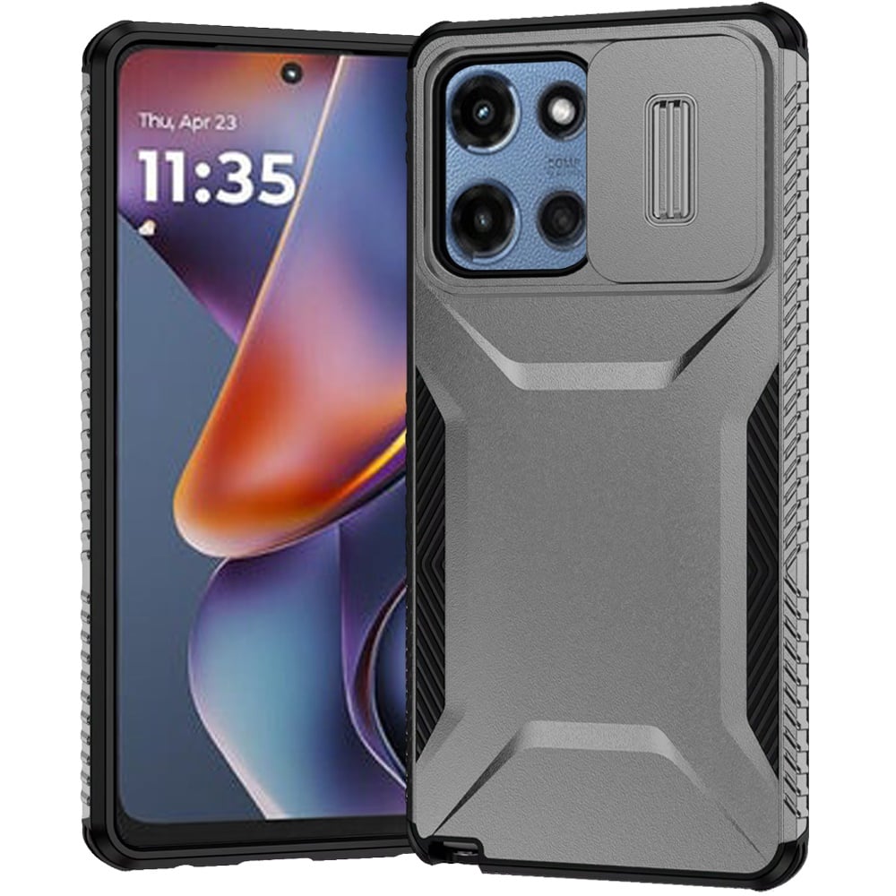 Grey Hybrid Case with Camera Window For Moto G 5G 2025/2026 - G Play 2026