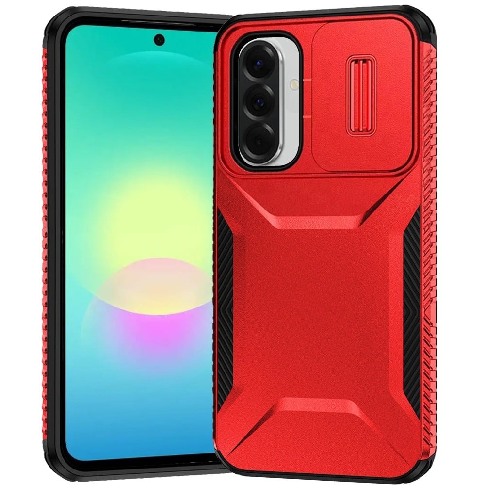 Red Hybrid Case with Camera Window For Samsung Galaxy A27