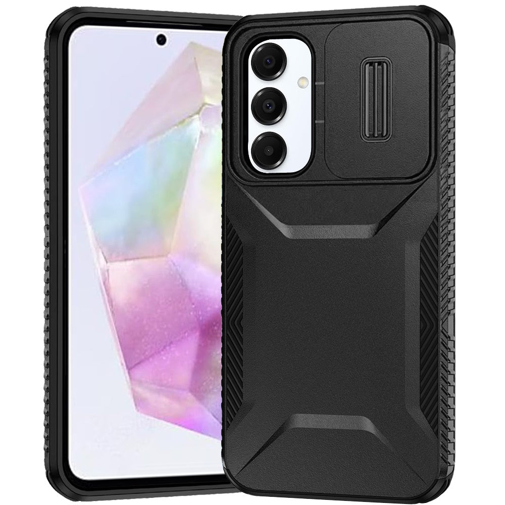 Black Hybrid Case with Camera Window For Samsung Galaxy A36 / A56