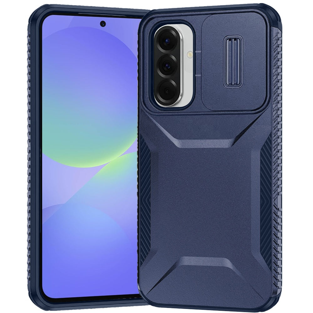 Dark Blue Hybrid Case with Camera Window For Samsung Galaxy A37 / A36