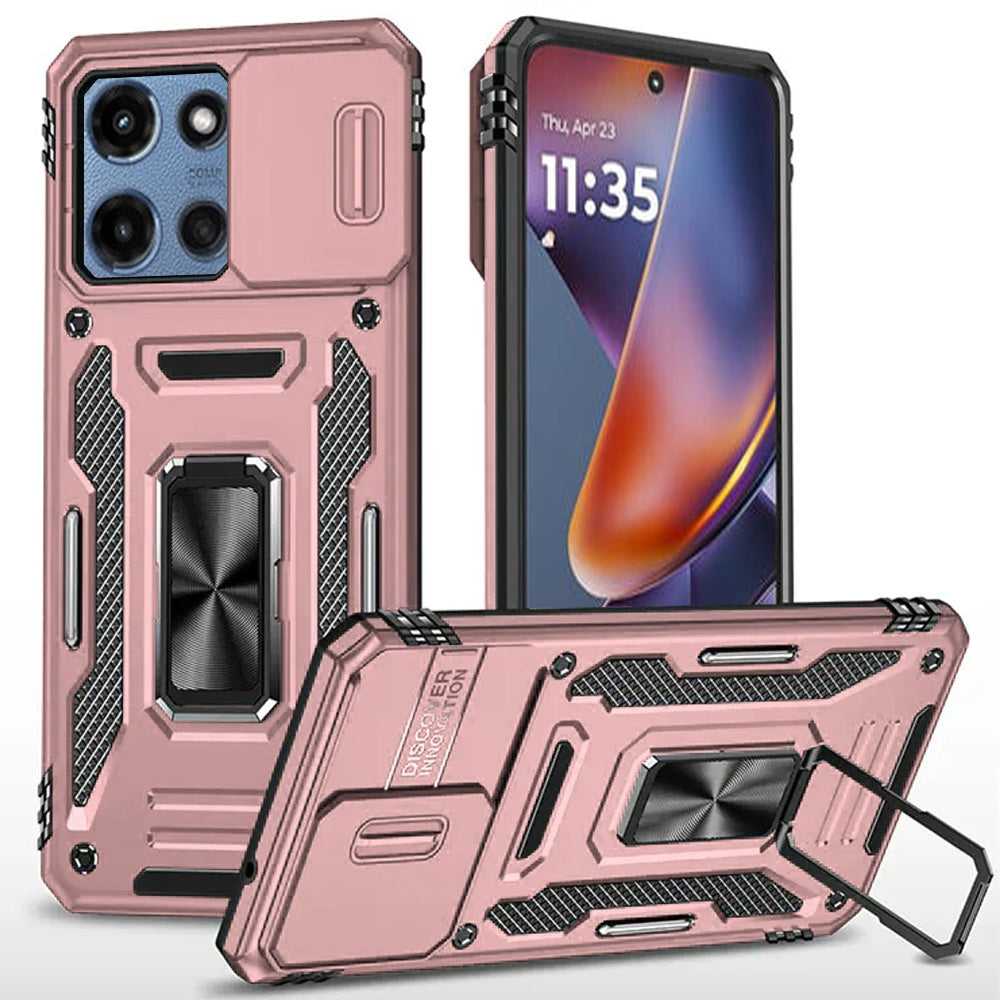 Rose Gold Hybrid with Ring for Motorola Moto G 5G 2025