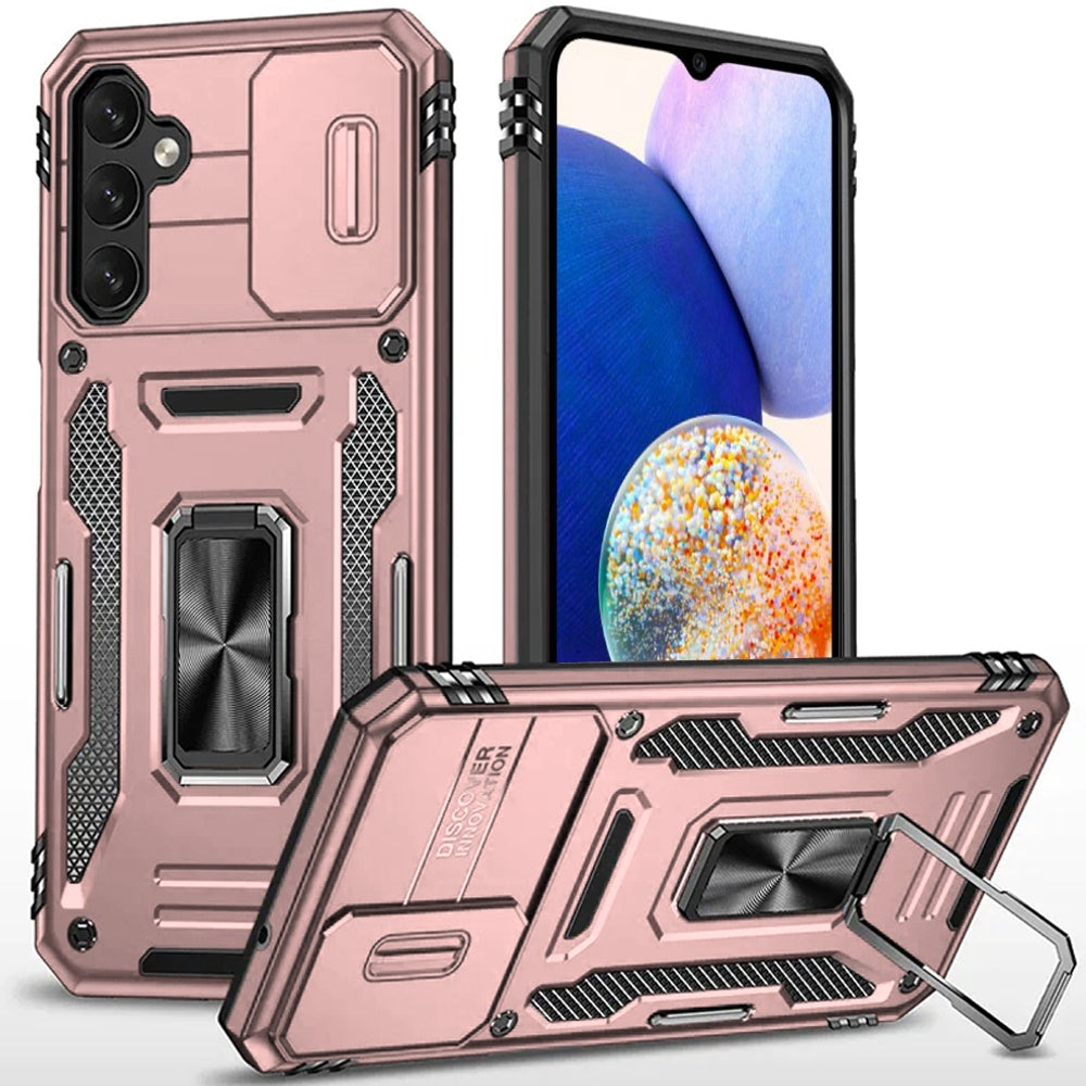 Rose Gold Hybrid with Ring For Samsung A14 5G