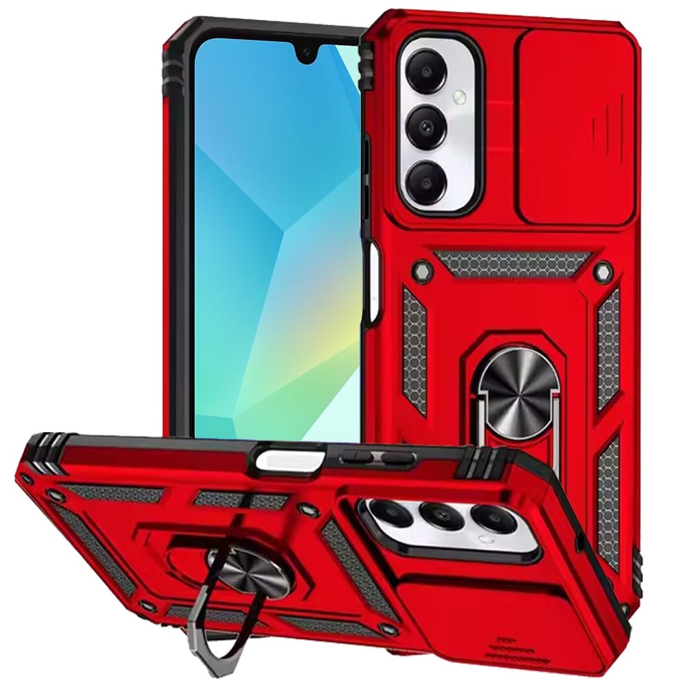 Red Hybrid with Kickstand Camera Cover For Samsung A16 5G
