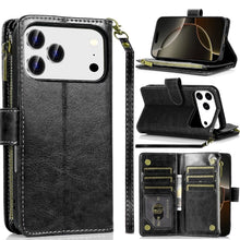 Black Wallet with Zipper for iPhone 17 Pro Max