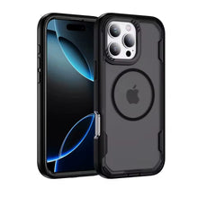 See-Through Gray Magnetic Heavy Duty Case for iPhone 17 6.1