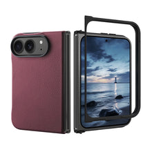 Burgundy Magnetic Leather Case Case for iPhone Duo