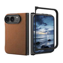 Brown Magnetic Leather Case Case for iPhone Duo