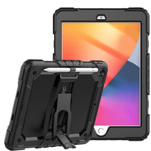 For Samsung A11 Plus 5G / A9 Plus 11 inch Heavy Duty Full Body Rugged Tablet Kickstand Case Cover - Black/Black