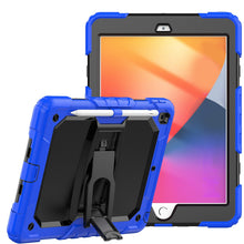 For Samsung A11 Plus 5G / A9 Plus 11 inch Heavy Duty Full Body Rugged Tablet Kickstand Case Cover - Black/Blue