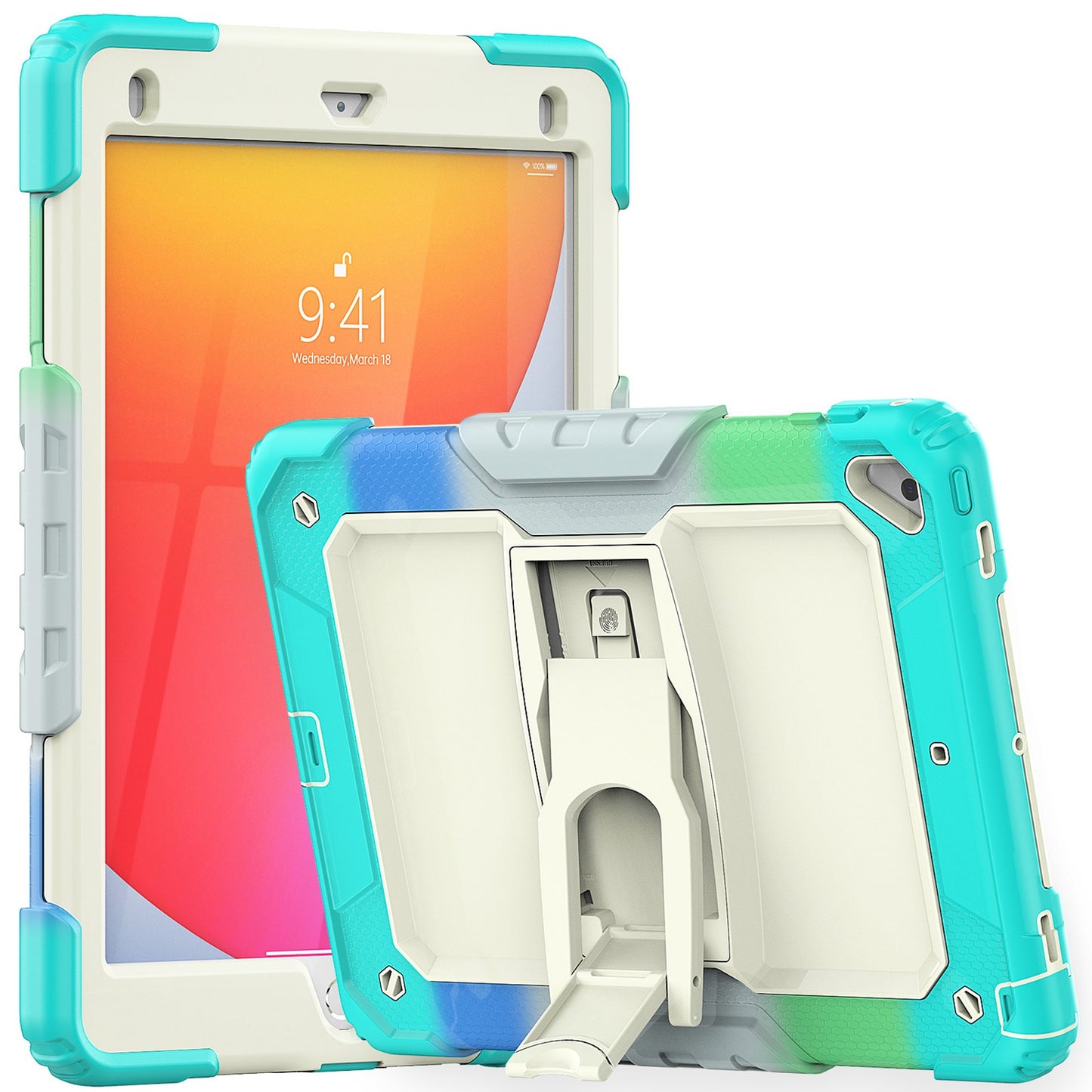 Beige / Camo Rugged Case For Apple iPad Air 11 (M3) 2025 / Air 11inch 2024