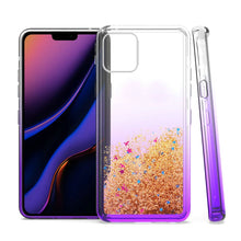 Dark Purple iPhone 11 PRO Liquid Quicksand with Glitter TPU - Dark Purple