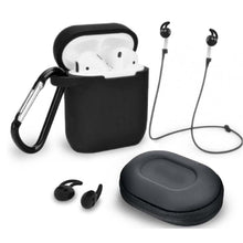 Black 5 In 1 AirPods Protective Case set