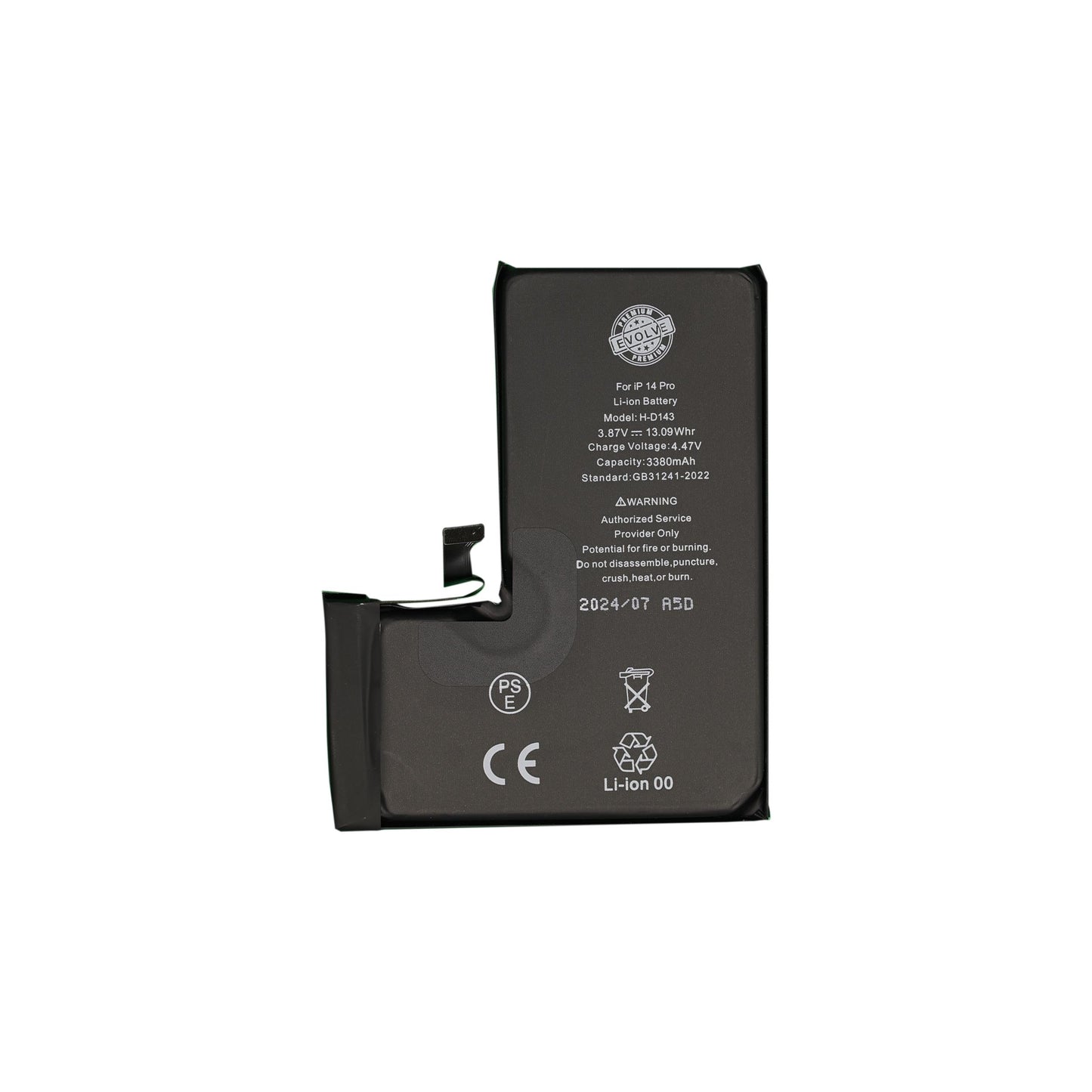 Extended Capacity TI Board Battery for Apple iPhone 14 Pro [Evolve]