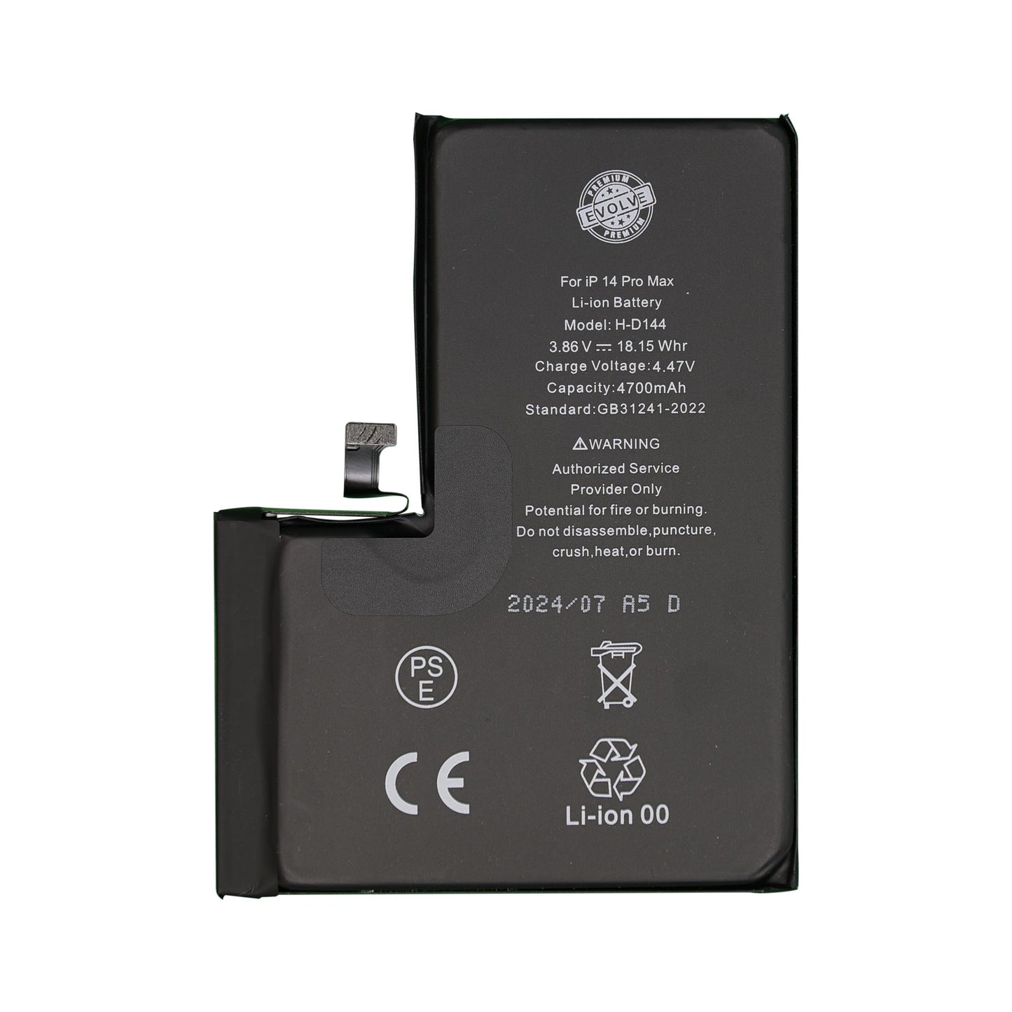 Extended Capacity TI Board Battery for Apple iPhone 14 Pro Max [Evolve]