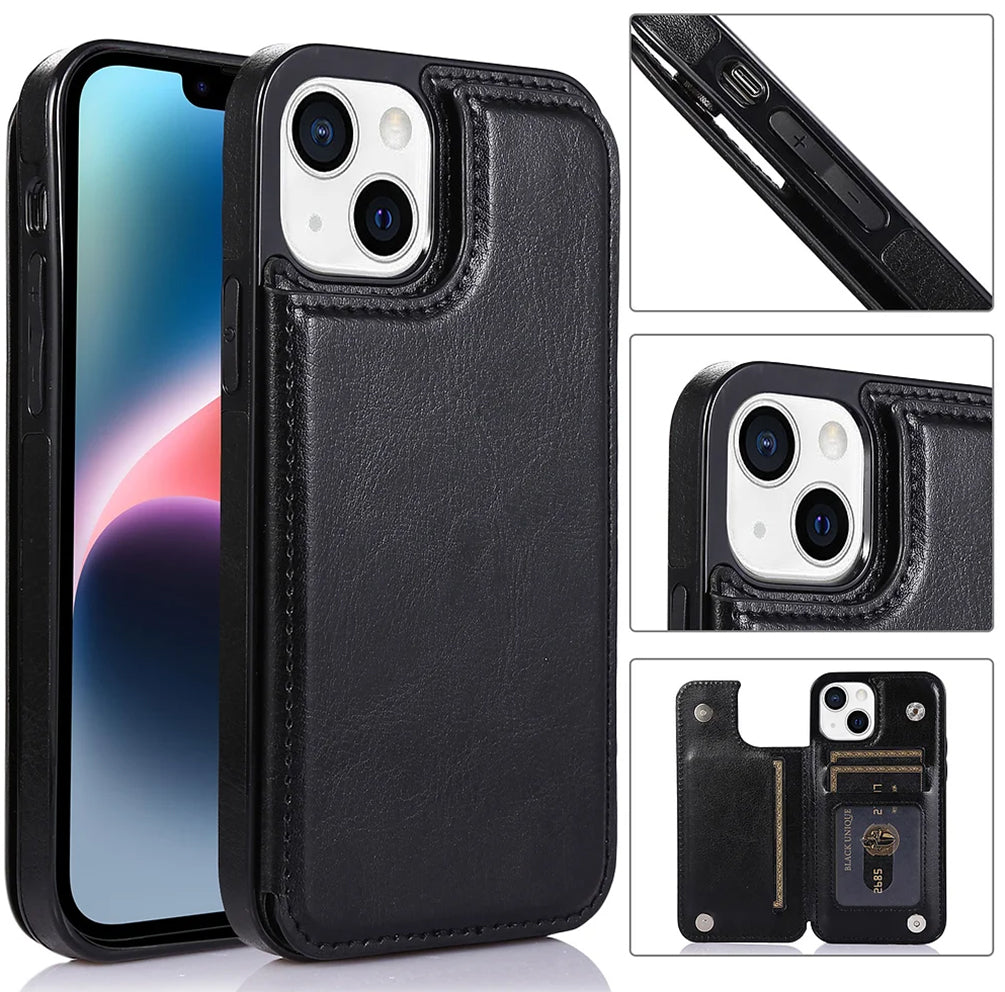 Black Back Wallet Case for iPhone 17 Pro