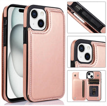 Rose Gold Back Wallet Case for iPhone 17 6.1