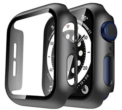 Black Bumper Watch Case with Tempered Glass Built In for 42mm Series 10