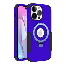 Blue Roughed Case with Kickstand and Magnetic Compatibility for iPhone 15 6.1