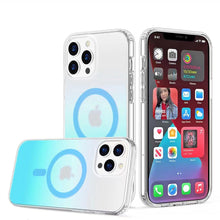 Blue Gradient Case with Magnetic Compatibility for iPhone 14 Pro