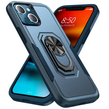 Blue Triple Heavy Duty with Ring Kickstand for iPhone 15 Pro Max