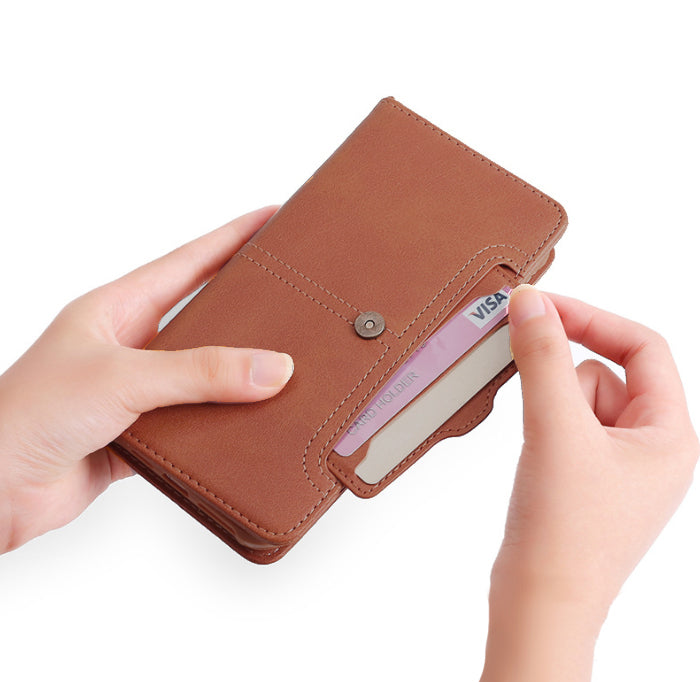 Tan iPhone 13 Pro Folio Wallet Premium Detachable case