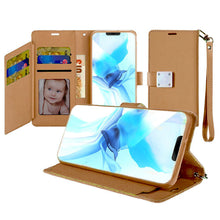 iPhone 12 PRO MAX 6.7 Lux Multi Card Wallet With Strap Brown
