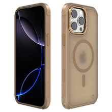 Beige Smoked Bumper with Magnetic Compatibility for iPhone 15 / 14 / 13