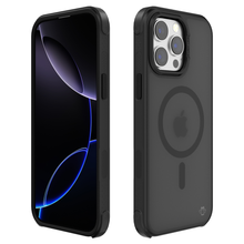 Black Smoked Bumper with Magnetic Compatibility for iPhone 16 Pro Max