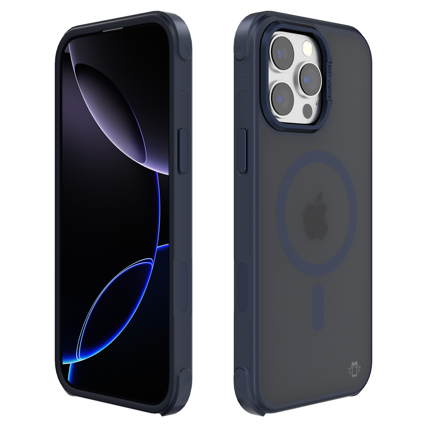 Blue Smoked Bumper with Magnetic Compatibility for iPhone 15 Plus / 14 Plus