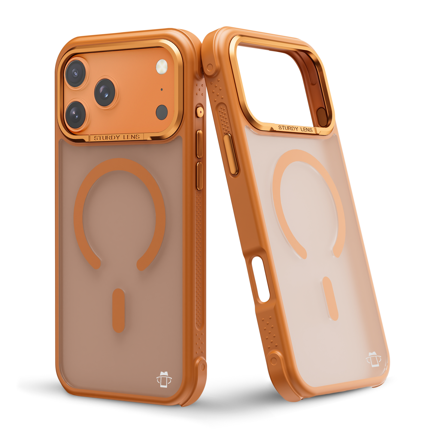 Orange Smoked Bumper with Magnetic Compatibility for iPhone 17 Pro Max with package