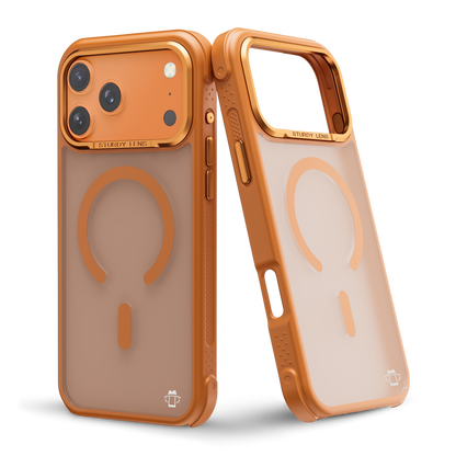 Orange Smoked Bumper with Magnetic Compatibility for iPhone 17 Pro Max with package