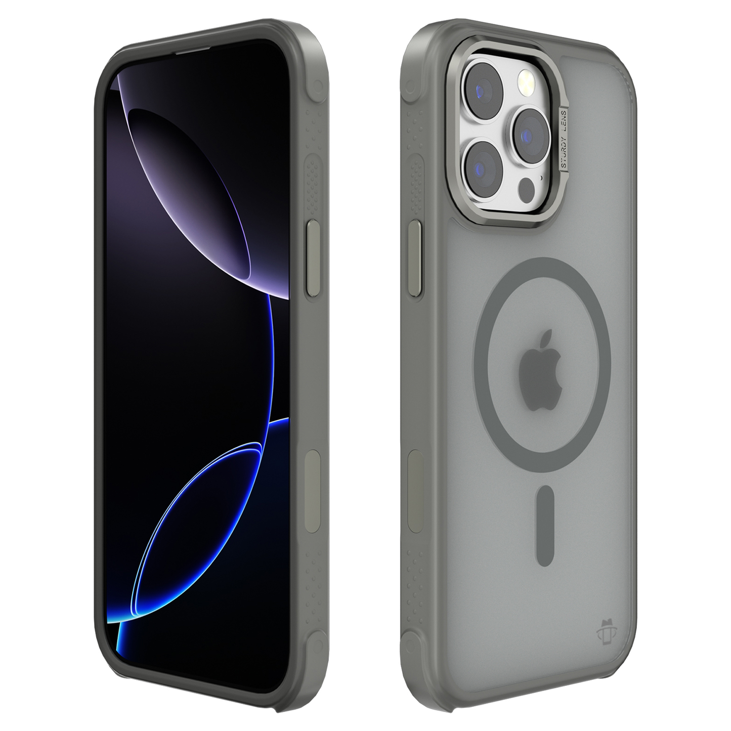 Gray Smoked Bumper with Magnetic Compatibility for iPhone 16 6.1