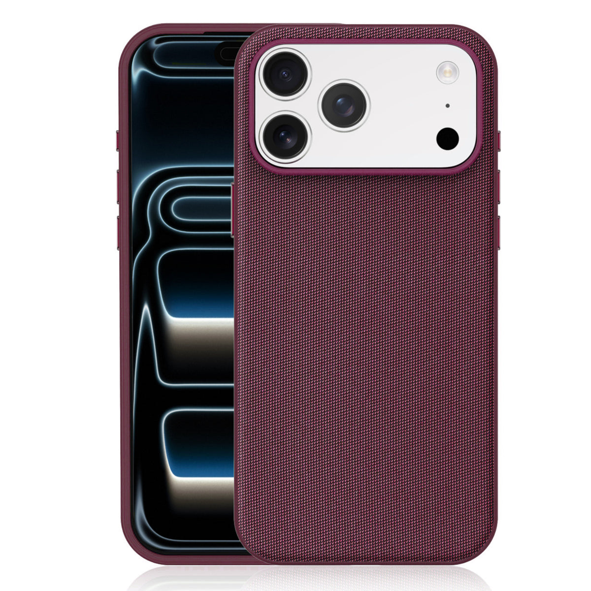 Burgundy Woven Magnetic Case for iPhone 18 Pro Max / 17 Pro Max