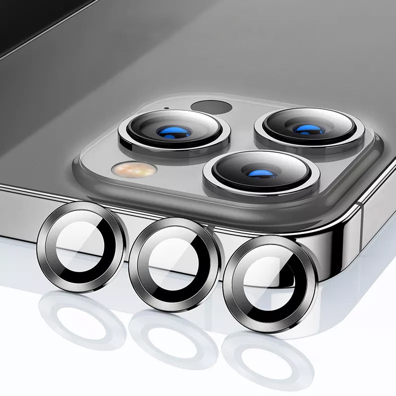 Black Solid Camera Glass Protector for iPhone 17 Pro Max / 17 Pro / 16 Pro Max / 16 Pro / 15 Pro Max / 15 Pro