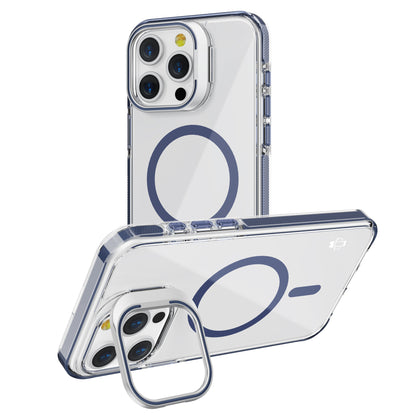 Navy Camera Kickstand Magnetic Case for iPhone 15 6.1 / 14 6.1 / 13 6.1 with package