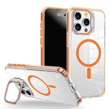 Ultra Orange Camera Kickstand Case with Magnetic Compatibility for iPhone 14 Pro