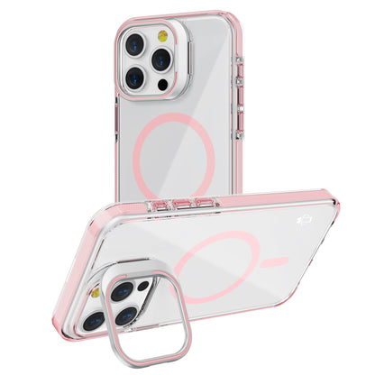 Pink Camera Kickstand Magnetic Case for iPhone 13 Pro