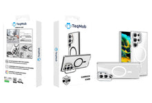 White Camera Kickstand Case with Magnetic Compatibility for Samsung Galaxy S24 with package