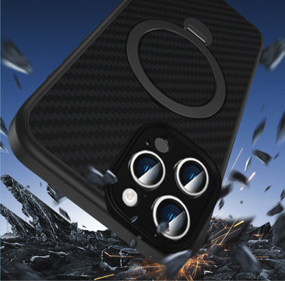 360 RINGKICK Carbon Fiber Case for iPhone 17 6.1 with package