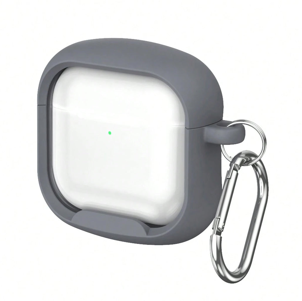 Gray Clear Heavy Duty Case for AirPods 4