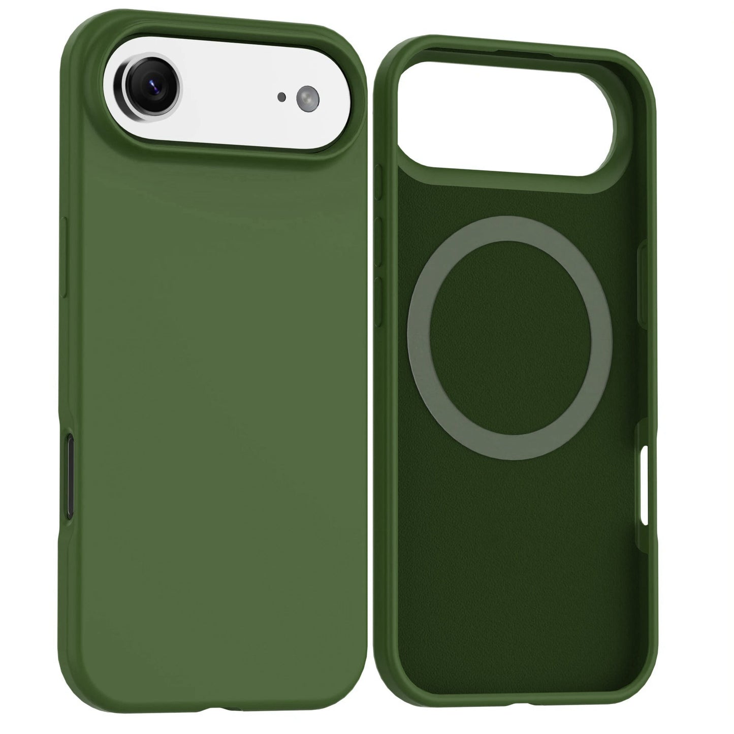 Dark Green Soft Magnetic Silicone Case for iPhone 17 Air