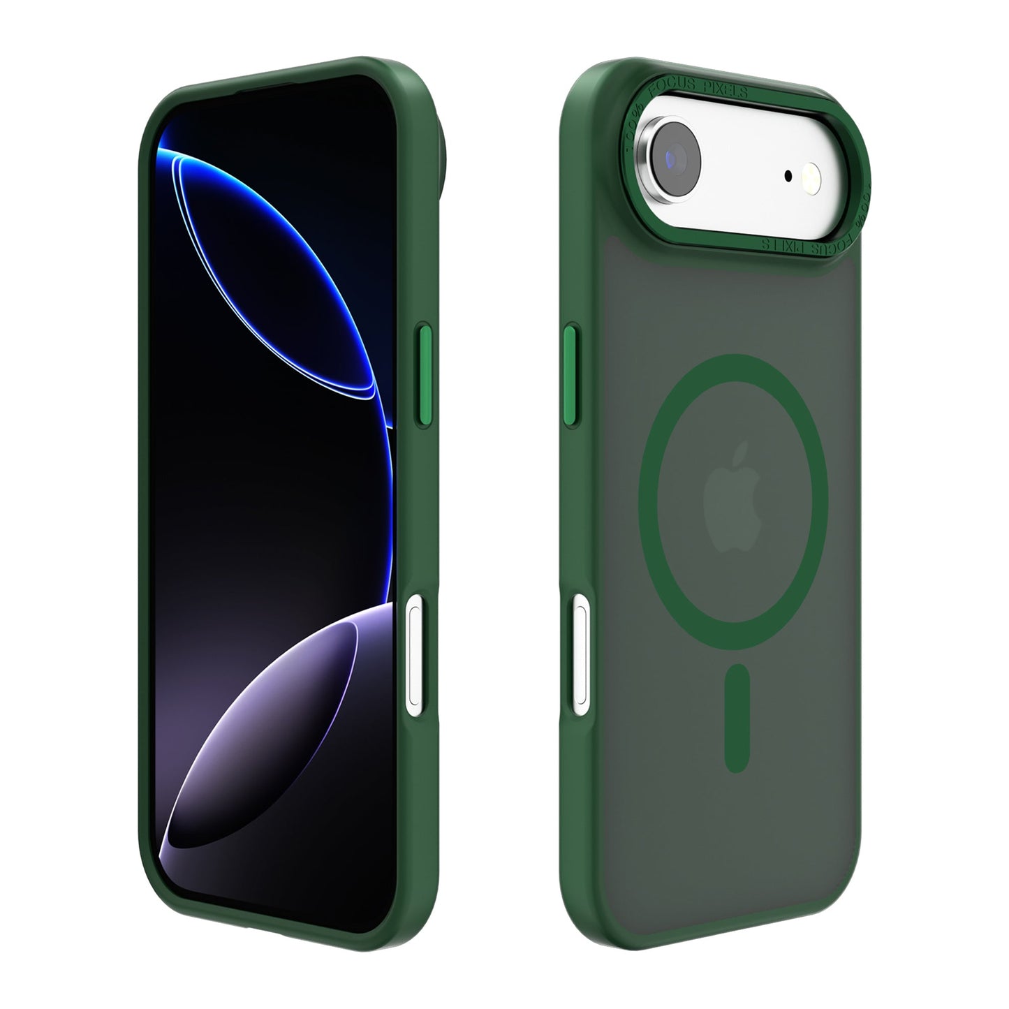 Dark Green Slim Smoked Bumper with Magnetic Compatibility for iPhone 17 6.1
