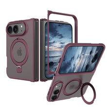 Burgundy Frosted with 360° Magnetic Kickstand for iPhone Duo