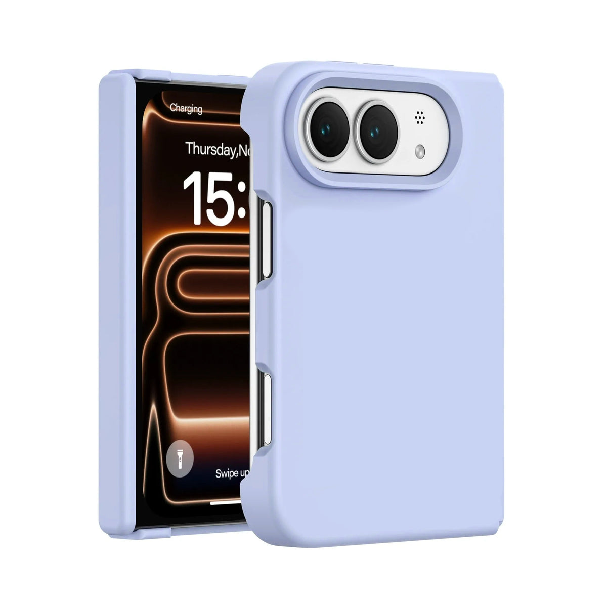 Light Blue Soft Magnetic Silicone Case for iPhone Duo